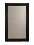 Grand miroir noir en verre fumé – années 80