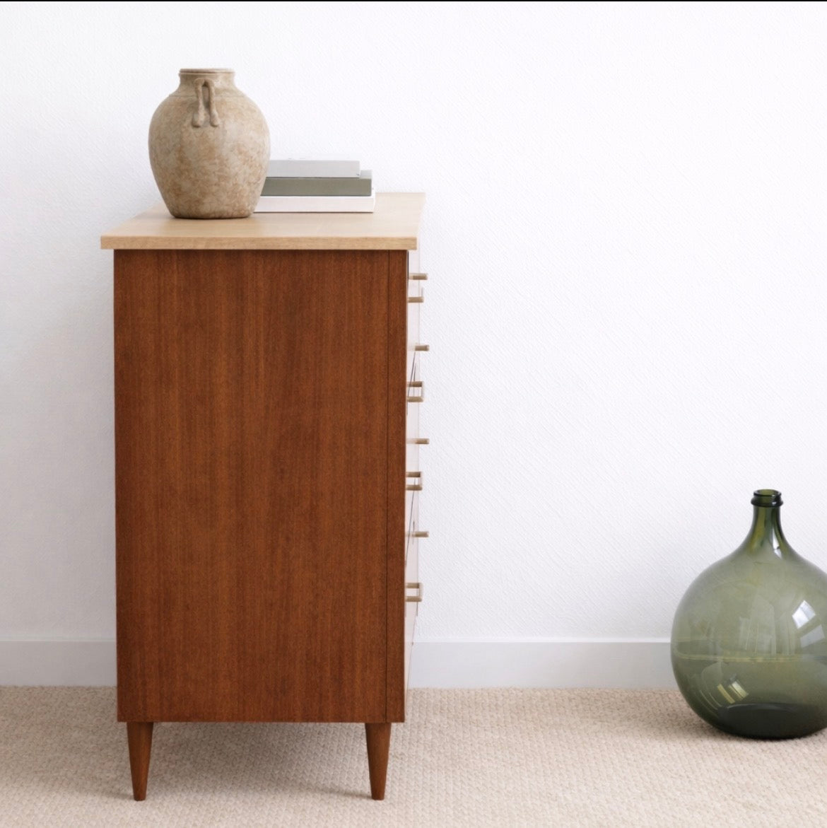 commode en placage acajou années 60