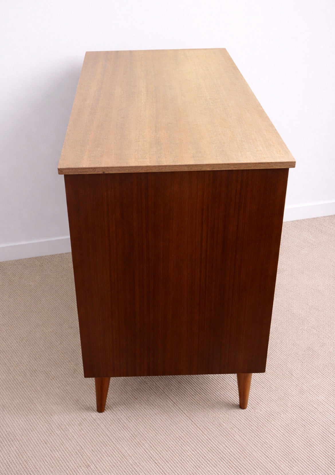 commode en placage acajou années 60
