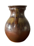 Grand pichet pot de sol XXL en grès vernissé — Esprit Wabi-Sabi 1960-1970