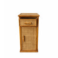 Meuble d’appoint en bambou et rotin – années 80