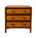 Commode en rotin et bambou tressé – années 70