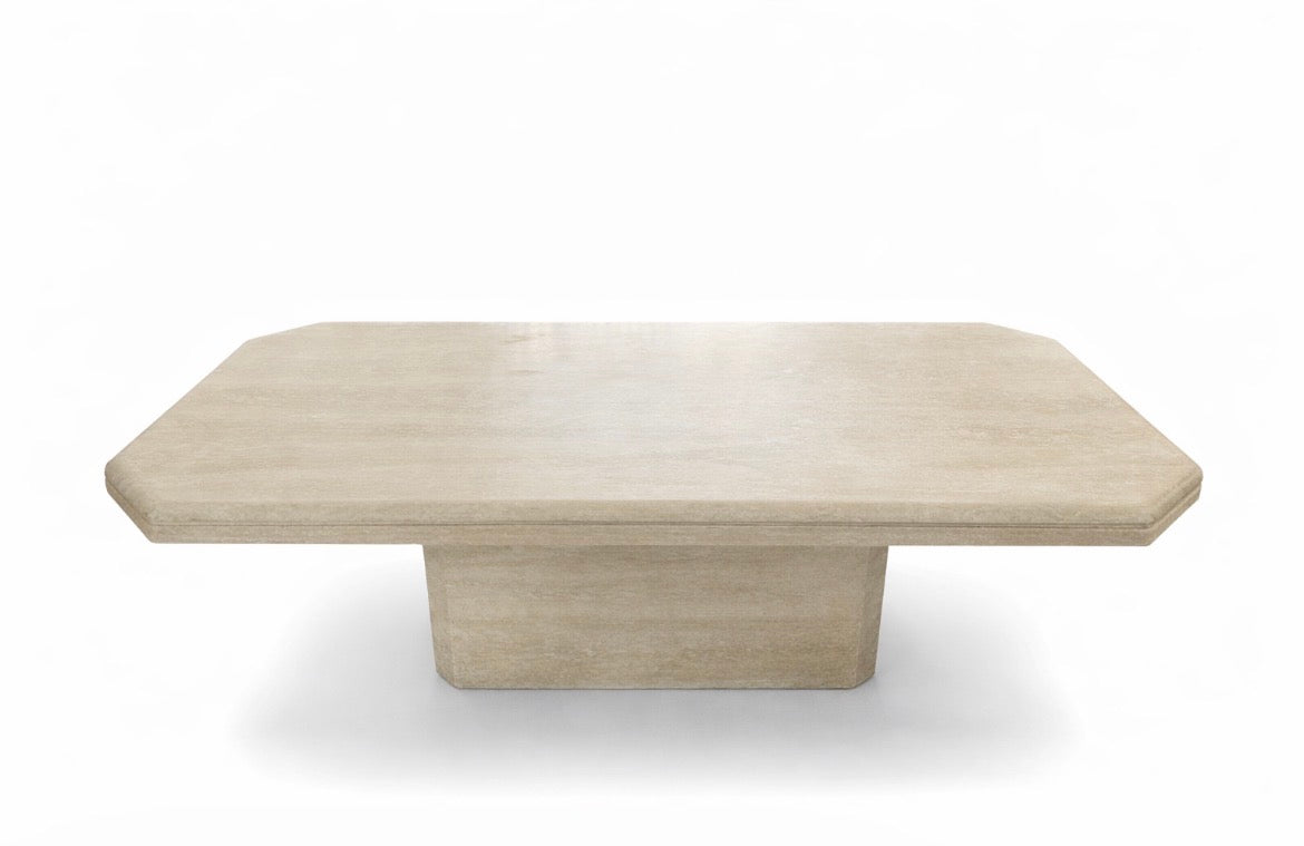 Table basse en travertin années 80