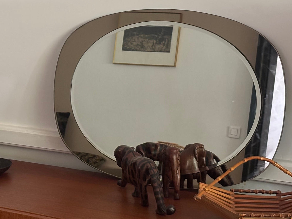 Miroir ovale années 70