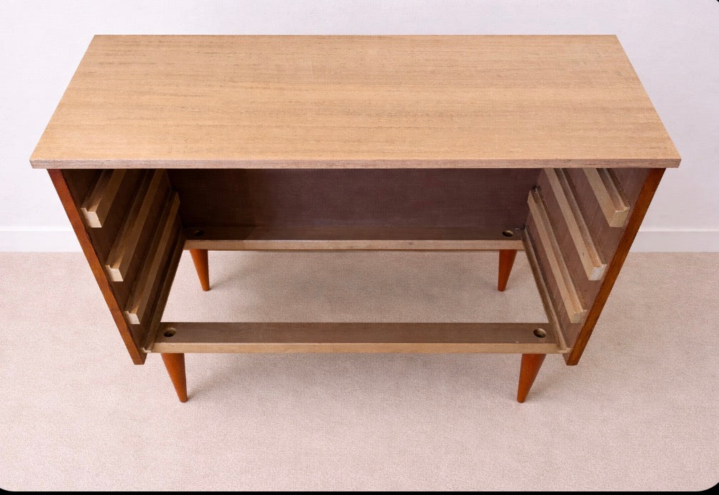commode en placage acajou années 60