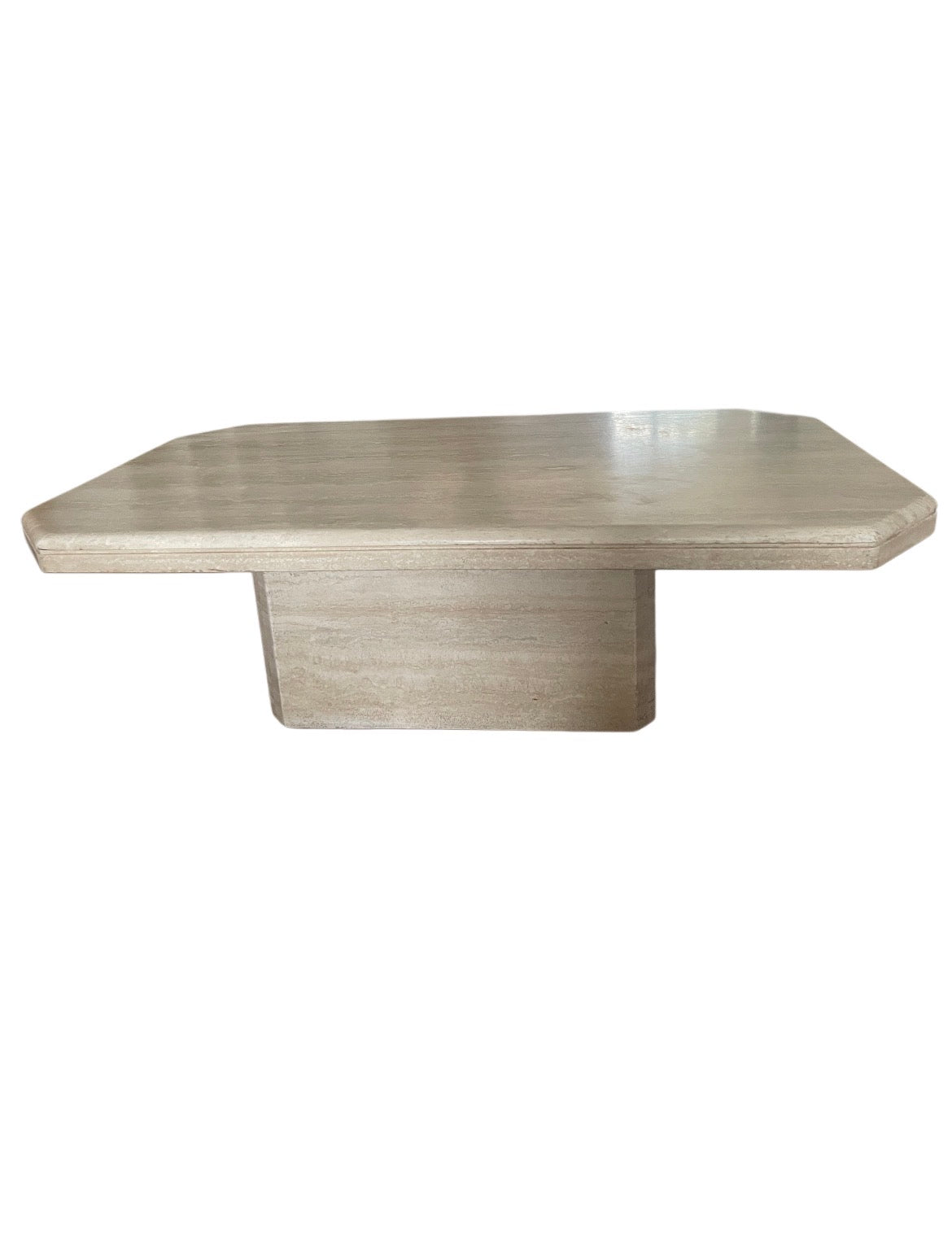 Table basse en travertin années 80