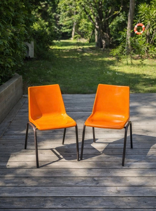 Paire de chaises de collectivité – années 70/80