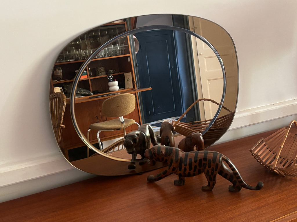Miroir ovale années 70