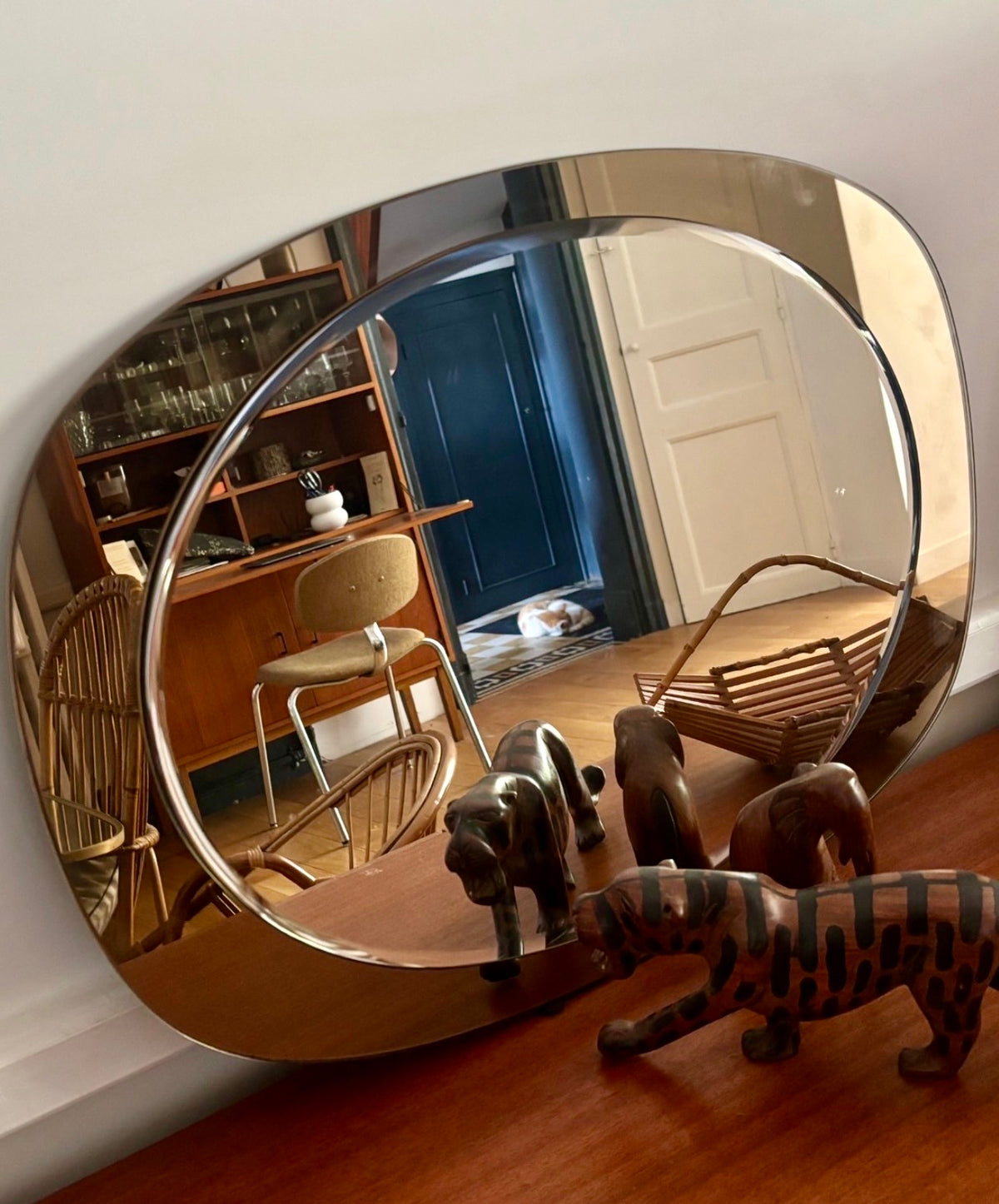 Miroir ovale années 70