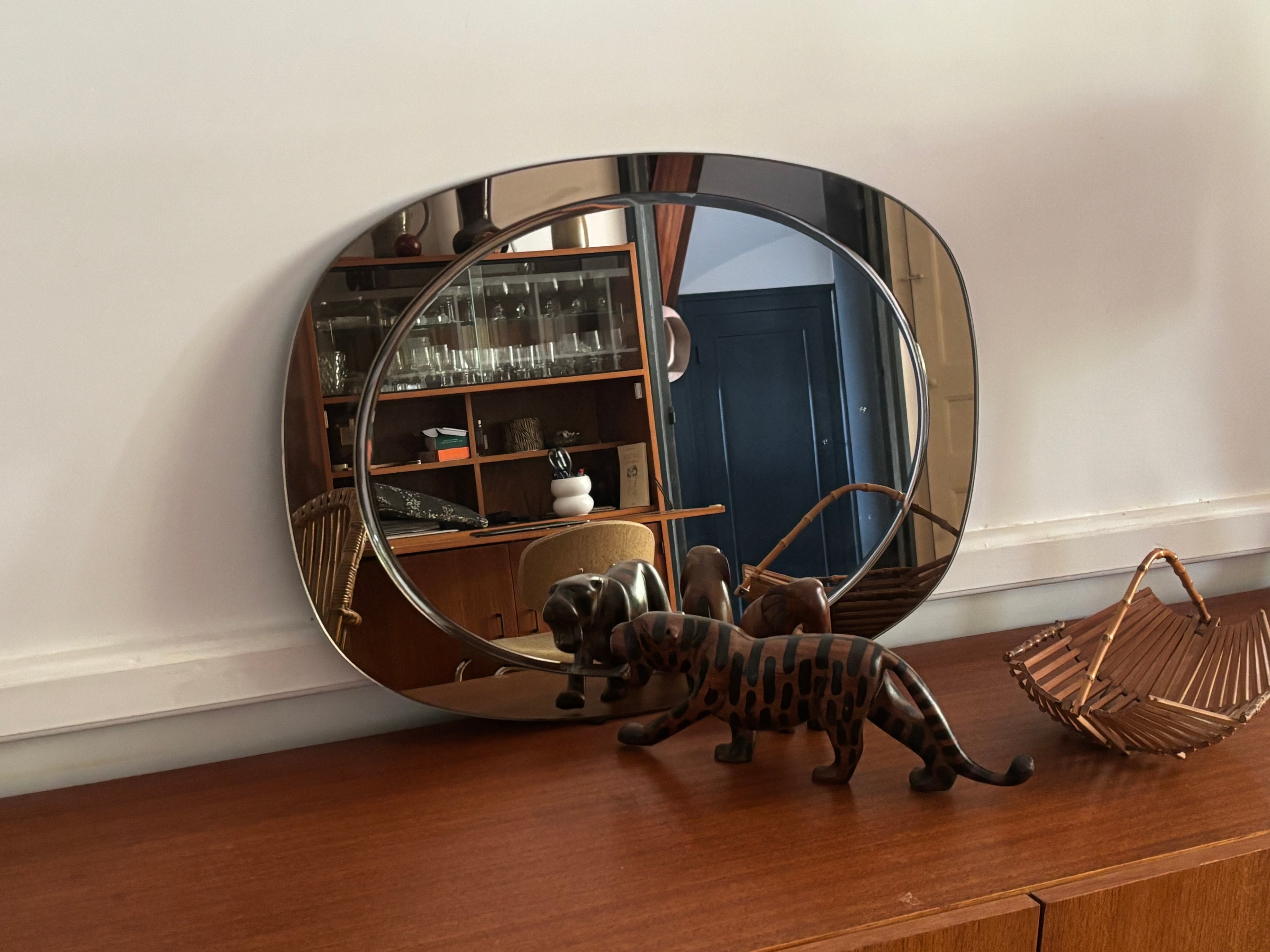 Miroir ovale années 70