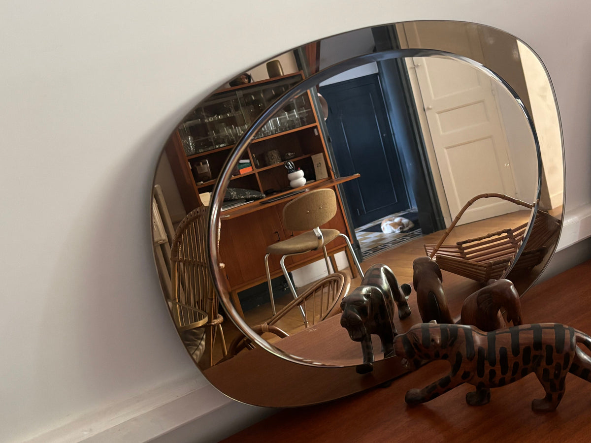 Miroir ovale années 70