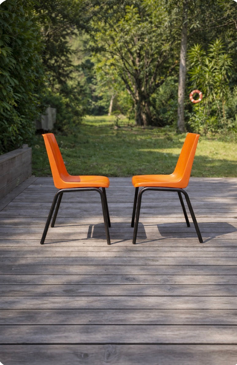 Paire de chaises de collectivité – années 70/80