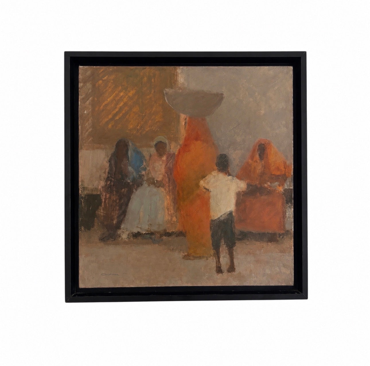 Huile sur toile – Audrier – Jour de marché