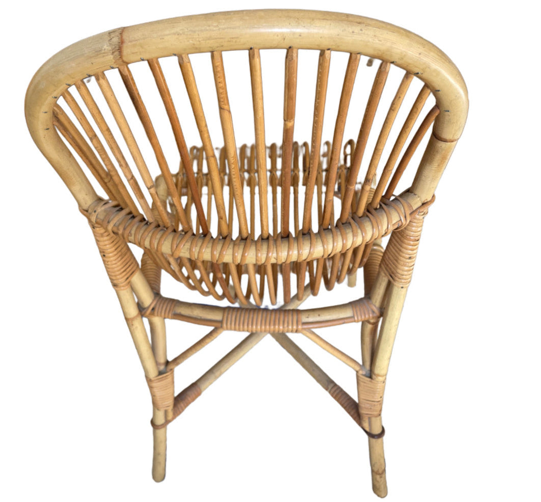 Chaise en rotin – années 70