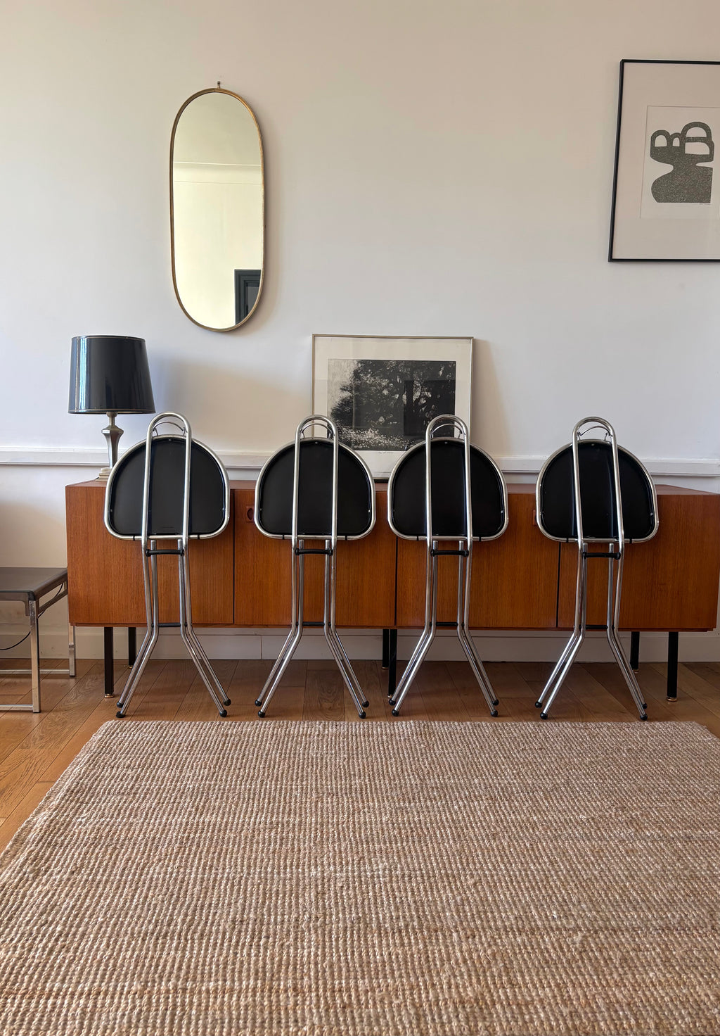 4 CHAISES PLIANTES ISAK — NIELS GAMMELGAARD POUR IKEA, 1986