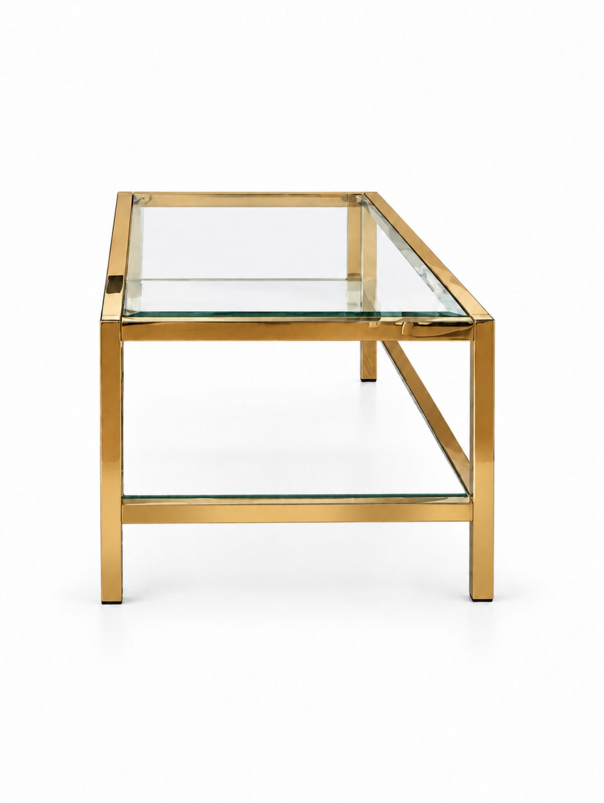 Table basse à double plateau des années 70-80.