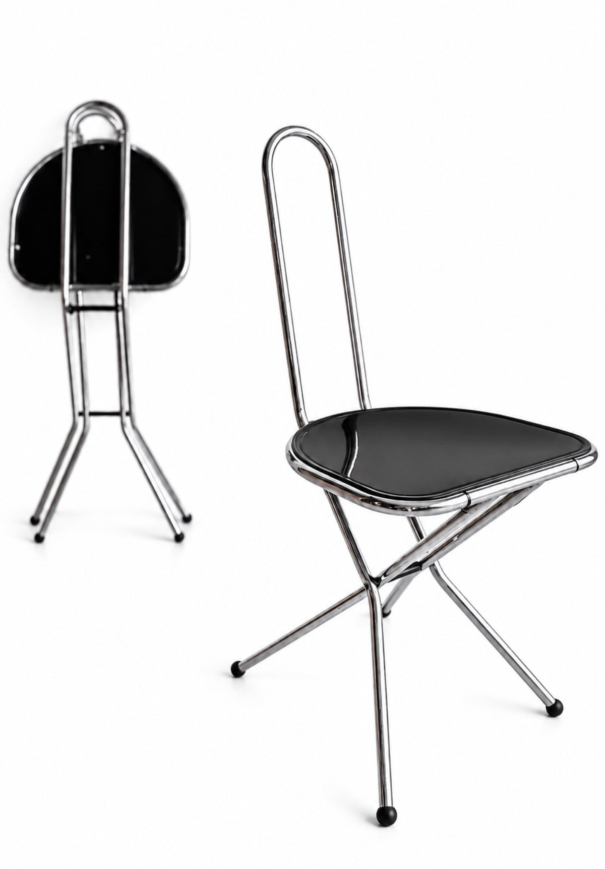 4 CHAISES PLIANTES ISAK — NIELS GAMMELGAARD POUR IKEA, 1986