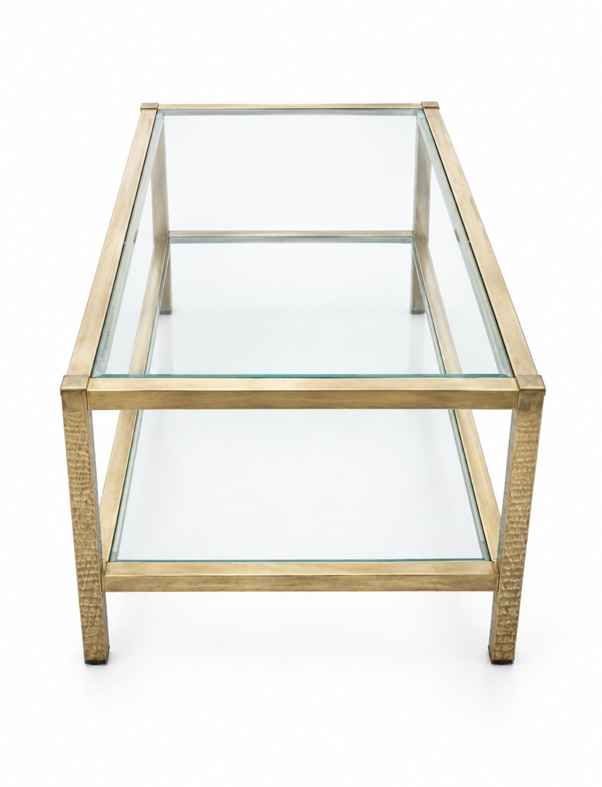 Table basse à double plateau des années 70-80.