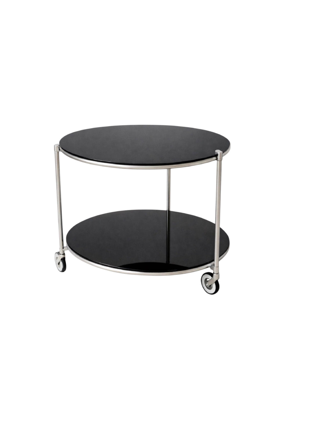 Table d’ appoint  – verre fumé & chrome