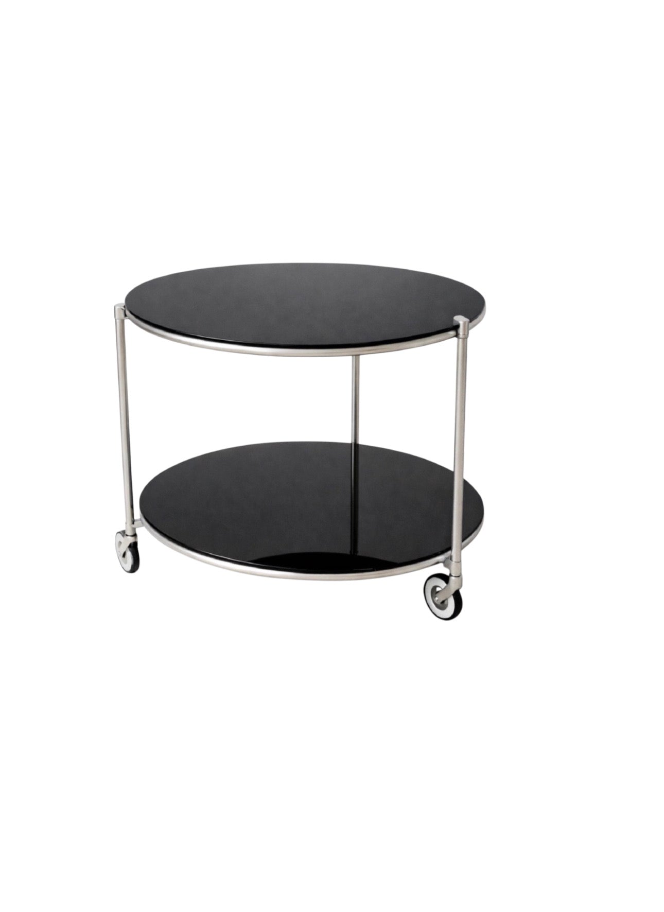 Table d’ appoint  – verre fumé & chrome