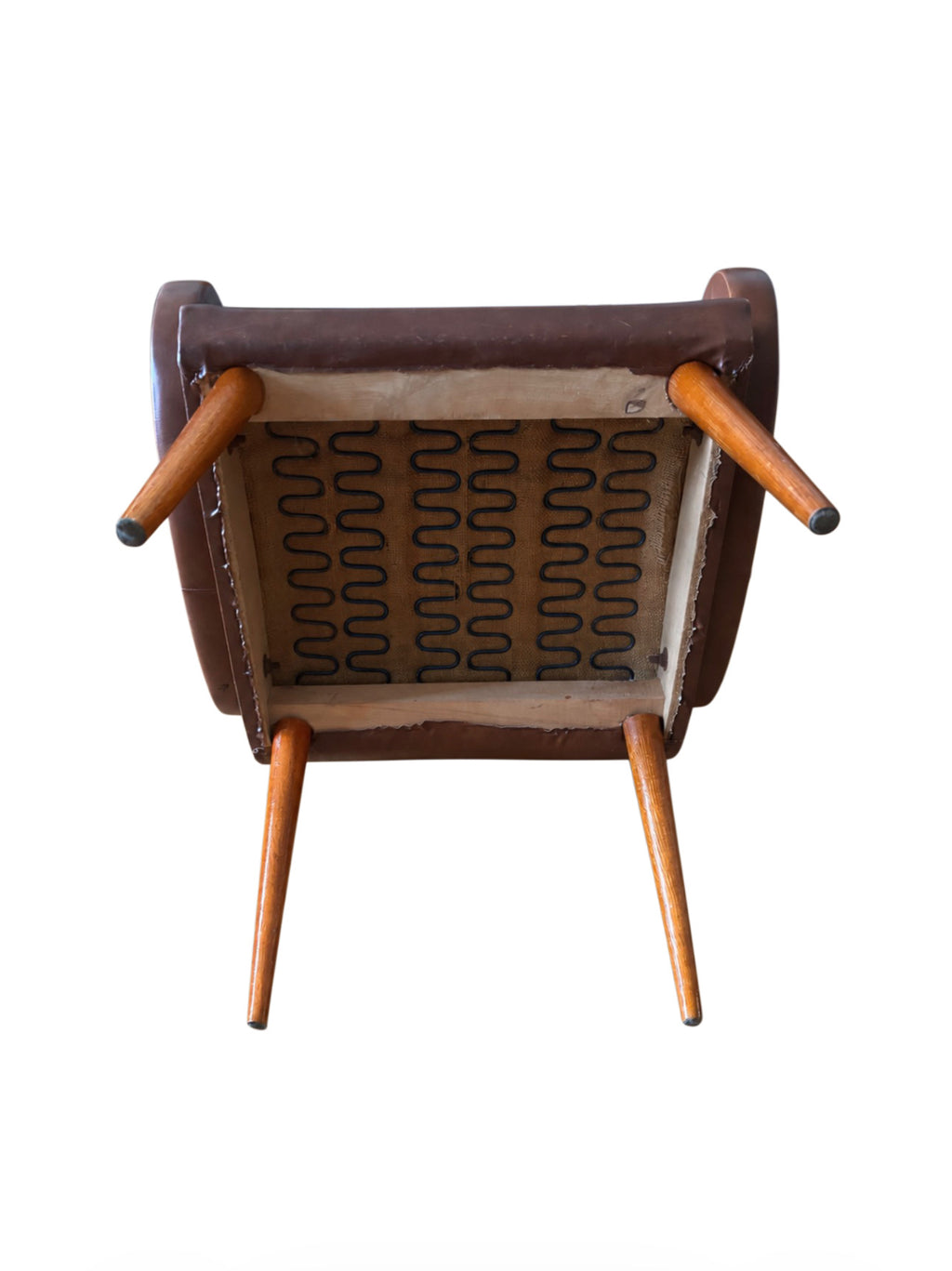 Fauteuil moderniste à accoudoirs ovales, années 1950-1960